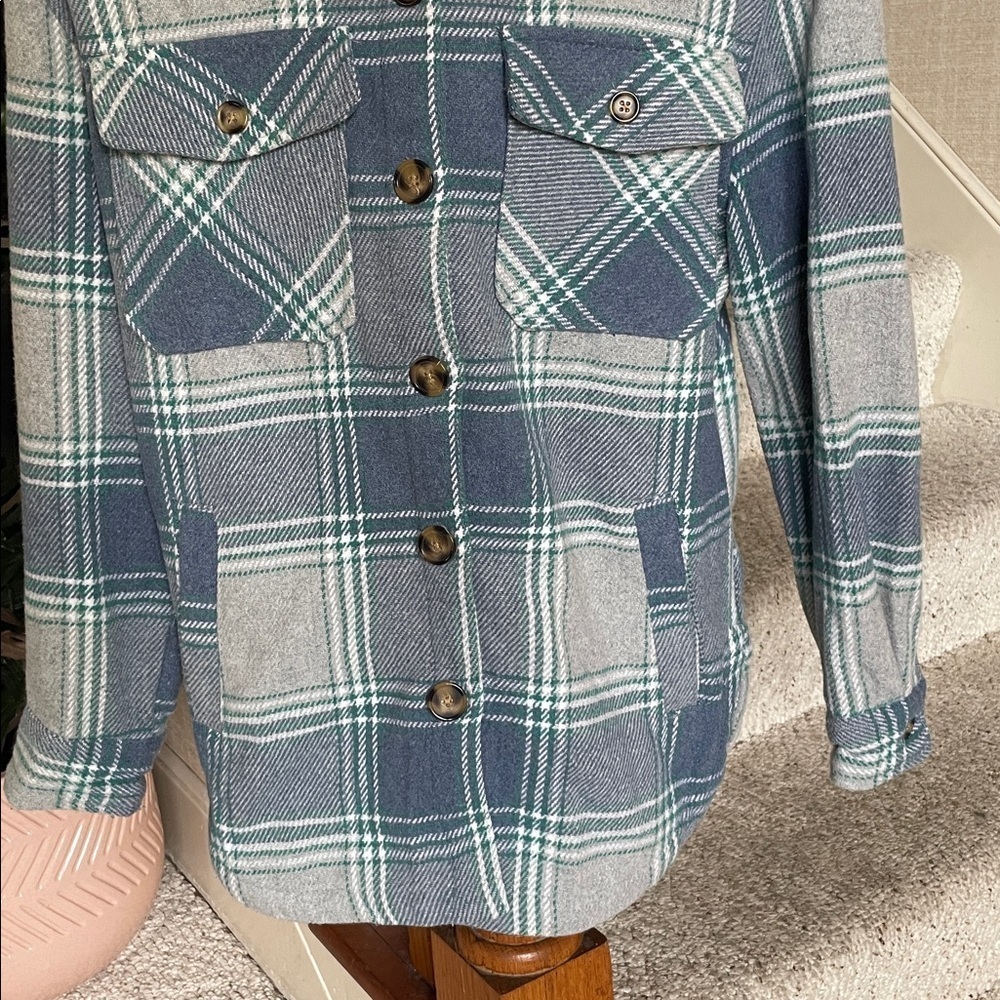 Members Mark Plaid Fall Shacket - Picture 3 of 10